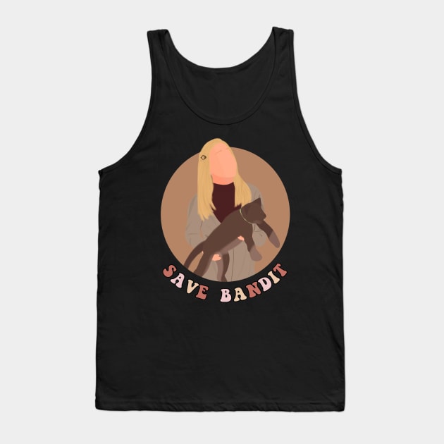 Angela Martin Save Bandit Cat Meme Fan Art Tank Top by senaeksi